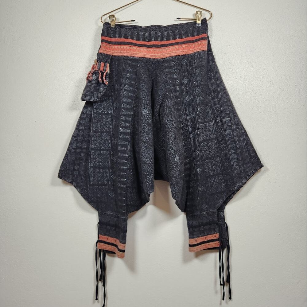 Harem Pants Black Boho Hippie Fairy Whims Pants Bottoms Unisex Rave
